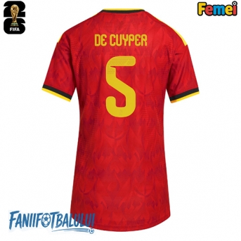 Belgia Maxim De Cuyper #5 Echipament de Fotbal Replică Mondial 2026 Femei Acasa